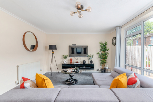 Living room with entertainment 