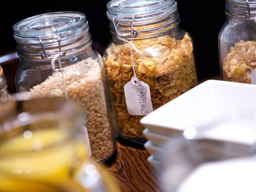 Selection of cereals, fresh pressed juices, teas & coffee's available with full breakfast menu.
