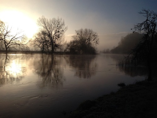 Morning Sunrise Over the River Severn