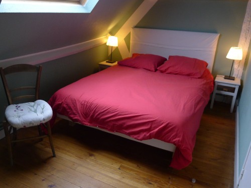 Chambre verte à l'étage