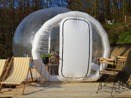La terrasse de la bulle transparente