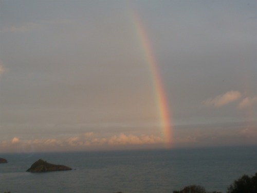 Rainbow  as viewed form Villa Capri
