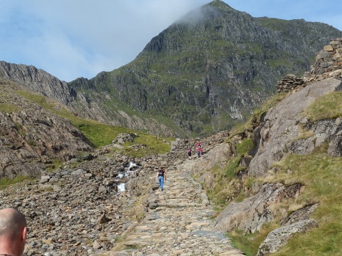 miners track up to Snowdon