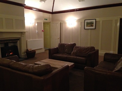 Guest lounge with log fire