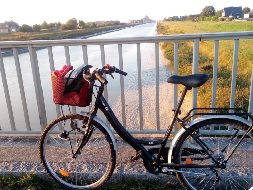 A vélo - sur le pont du Couesnon