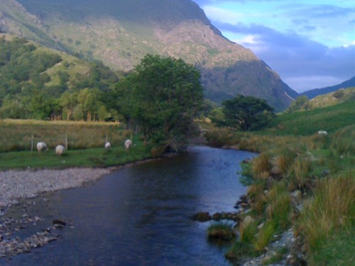 View of the valley of Nant Peris, a few minutes drive away.
