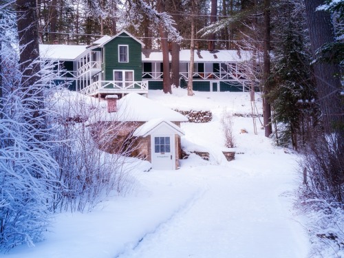 Winter view of the Lodge Building