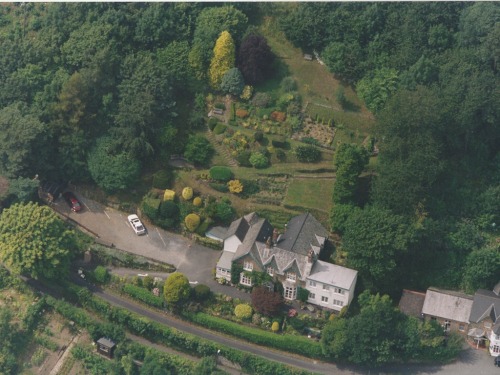 Arial view of Pine Lodge and Gardens