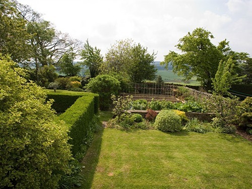 The beautiful view of the gardens from one of the rooms