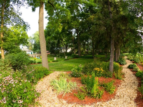 Paths through the various garden areas of the 3+ acre property.