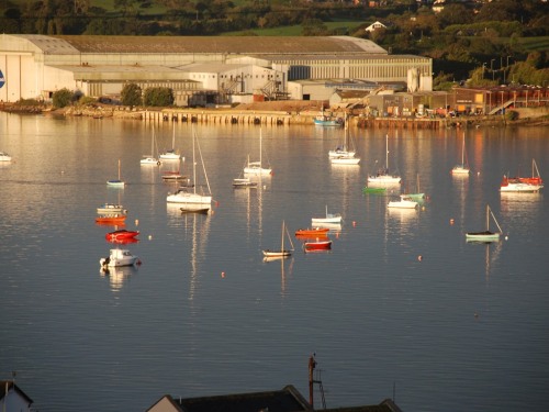 View of some of the boats at the North Devon Yacht Club