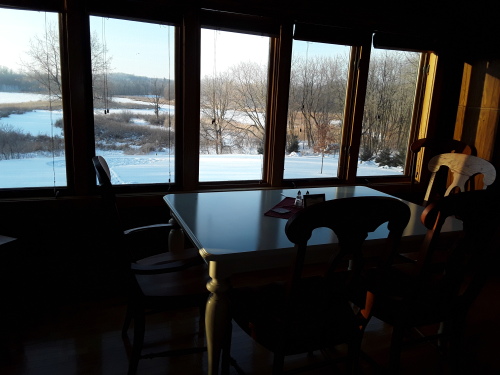 Wnter view from breakfast table