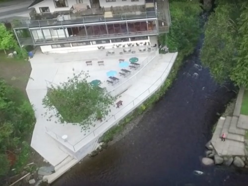 Aerial photo of the Meetings from the rear