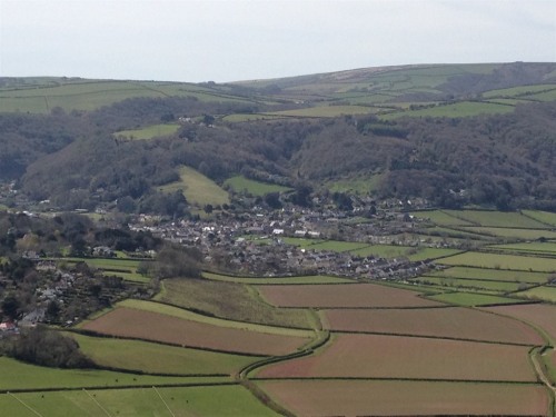 View of village from Bossington Hill