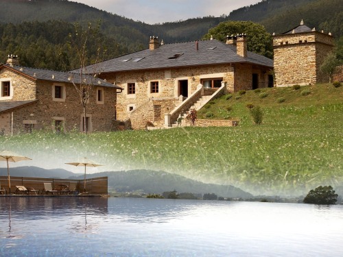 Vista exterior y piscina