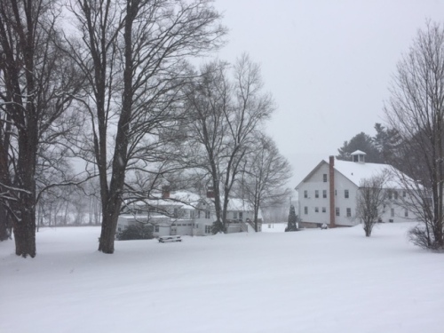 Main house and Carriage House during the winter
