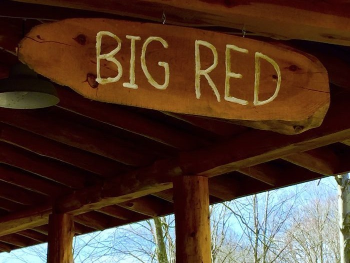 Big Red Cabin.