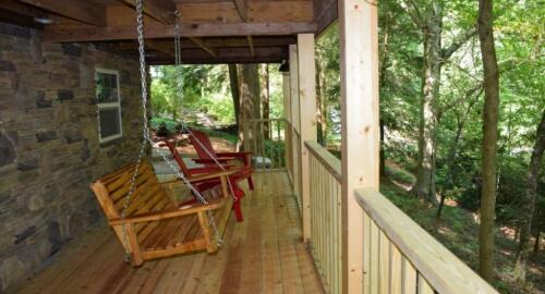 Lower deck of the Waterfall Cottage