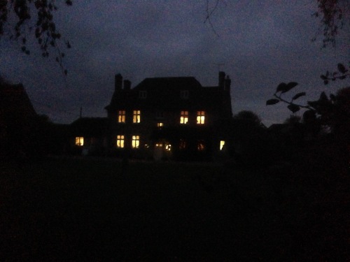 Buscot Manor at night