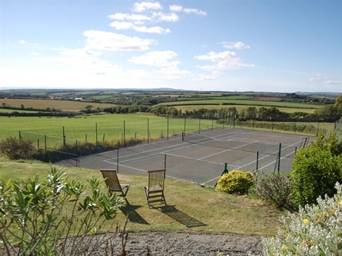 OUR TENNIS COURT AND A FRACTION OF OUR FAB VIEW!
