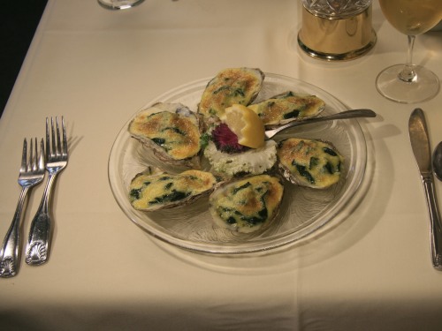 Our wonderful oysters Rockefeller