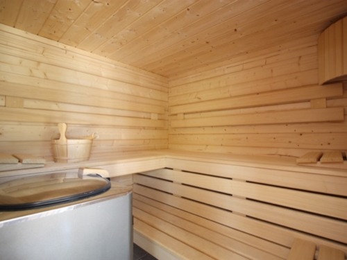 Sauna en bois d’épicéa finlandais massif (marque Clairazur)