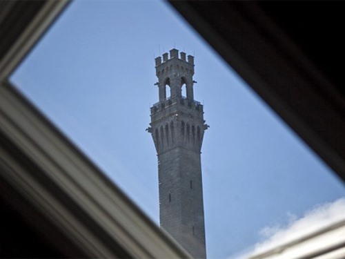 View of the Provincetown Monument from the Room 3 skylight