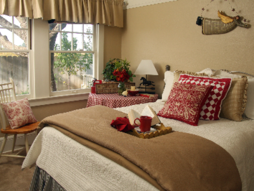 Vintner's comfortable private bedroom