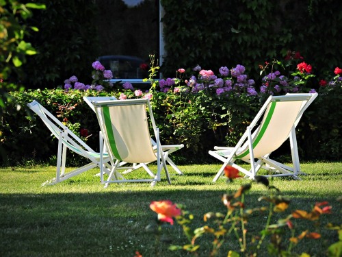 Le patio devant la maison