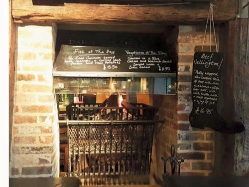 Along with the eye-catching original features in our charming restaurant, enjoy a nice cosy meal by the open log fires on colder evenings to add to the ambience.