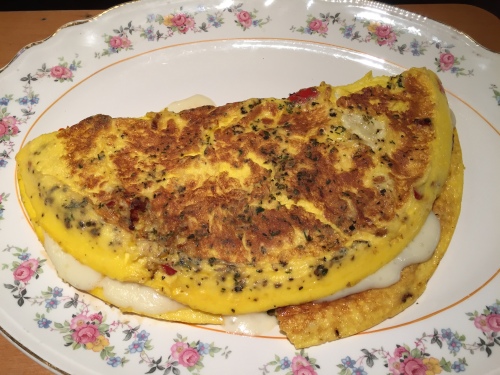 Breakfast at the B&B, cheese omelette