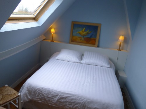 Chambre bleue à l'étage