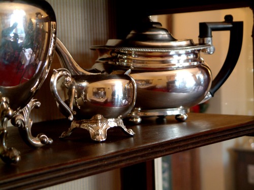 Tea pots for breakfast service ready