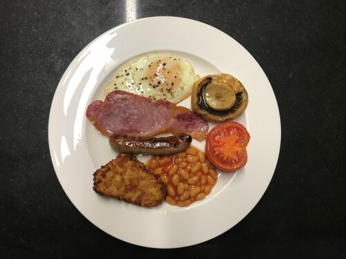 A lovely hot breakfast to get you going for the day.