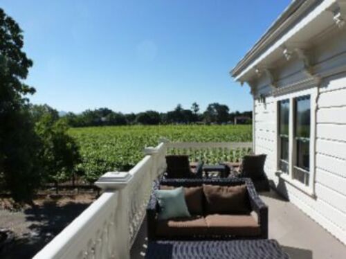 Guest Balcony Overlooking Vineyard