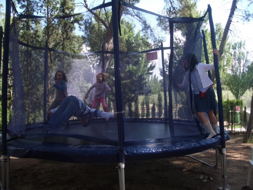 Jardín exterior: cama elástica