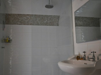 Large walk in double shower