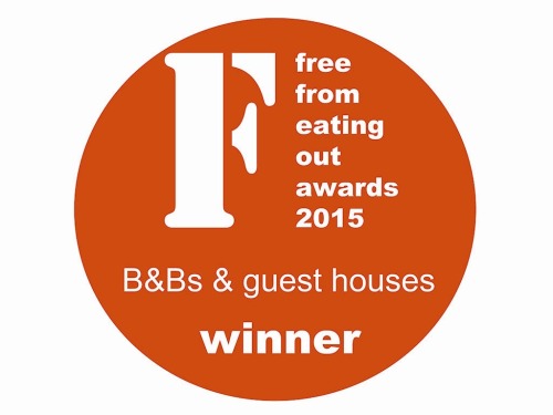Winner Free From Eating out Award 2015... best B & B