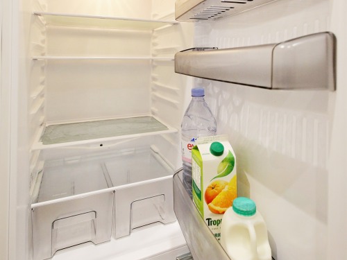fridge freezer in the kitchen