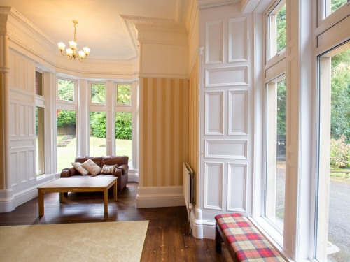 With dual aspect overlooking the grounds the lounge is bright and airy