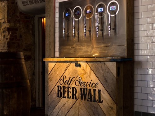 Self service beer wall