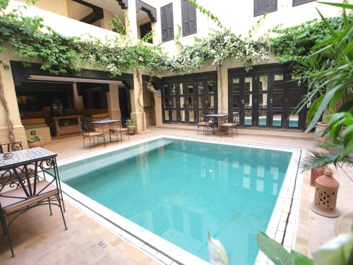 Swimming pool courtyard