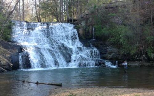 Waterfall Cottage is within sight and sound of Cane Creek Falls