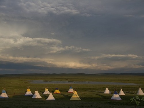 Tipi-camp in June