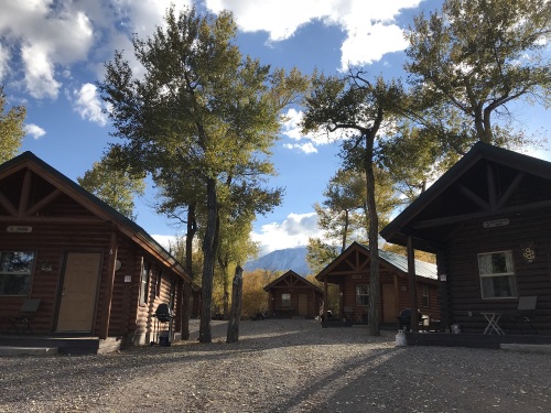 Cabins 1-5 are situated on the far side of Pine Creek in a secluded and quiet spot