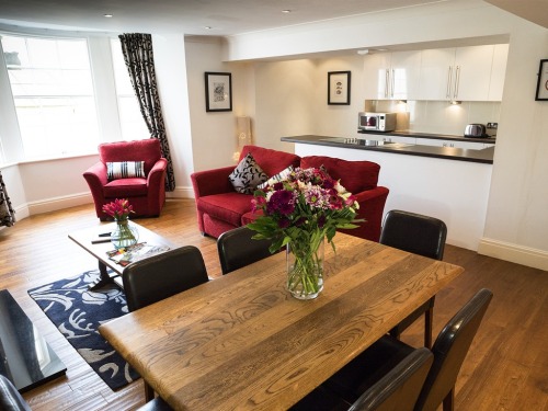 Open Plan Lounge, Kitchen and Dining area in Lower Ground floor Apartment *