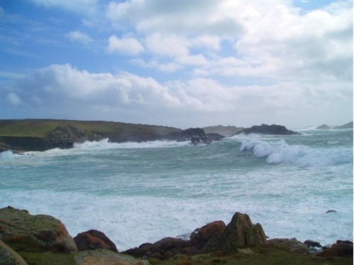 A short walk takes you across to Hell Bay which is spectacular in a storm.