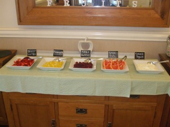 selection of fruits for breakfast