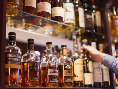 Over 96 different whiskies to choose from