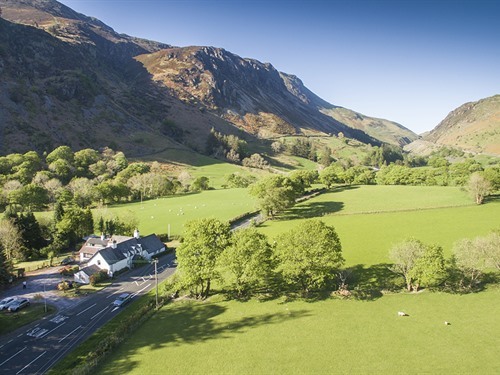Aerial View Of Minffordd & Looking Up Talyllyn Pass